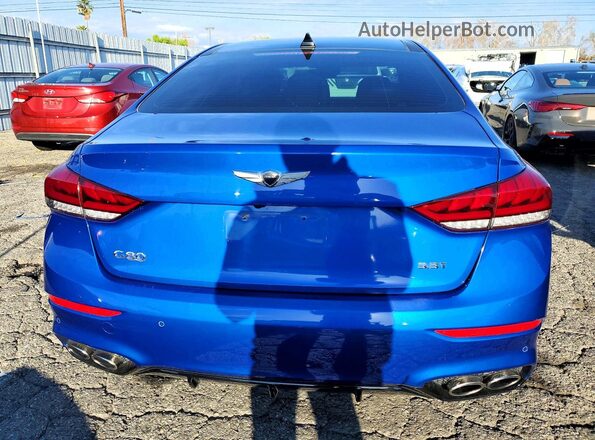 KMTFN4JB8LU329739 2020 GENESIS G80 Синий Вид сзади