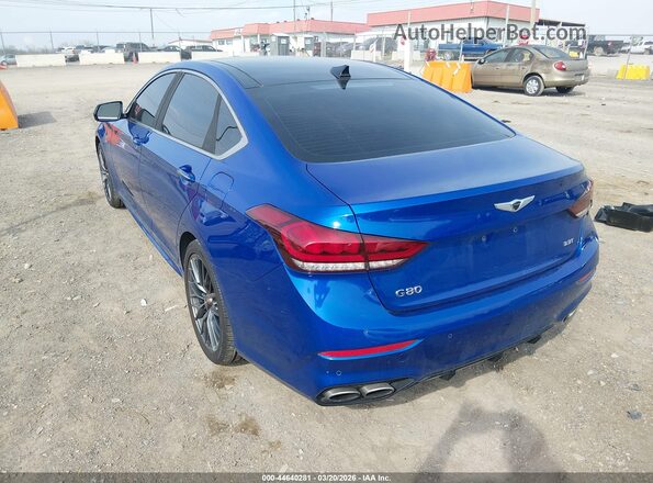KMTFN4JB9LU334755 2020 GENESIS G80 Blue Trasero izquierdo