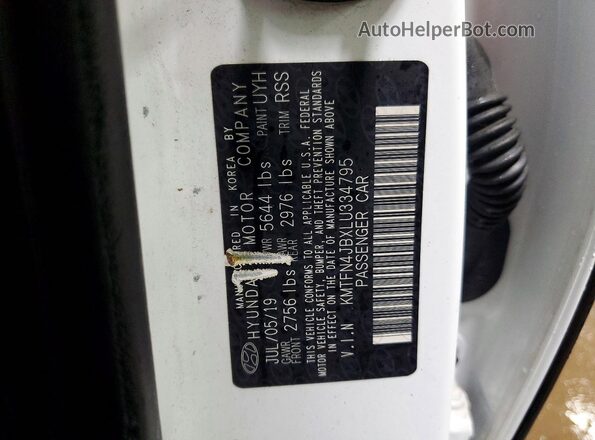 KMTFN4JBXLU334795 2020 GENESIS G80 White Widok komory silnika