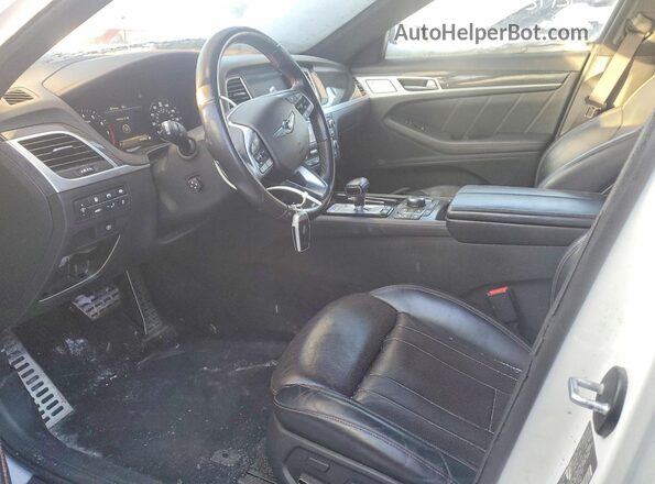 KMTFN4JBXLU334795 2020 GENESIS G80 White Widok wnętrza z przodu