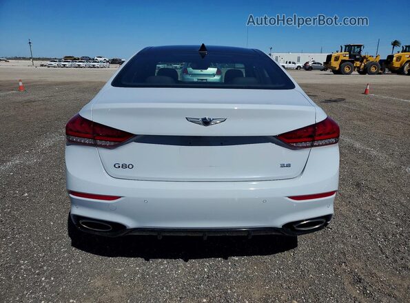 KMTFN4JEXLU337707 2020 GENESIS G80 White Widok z tyłu