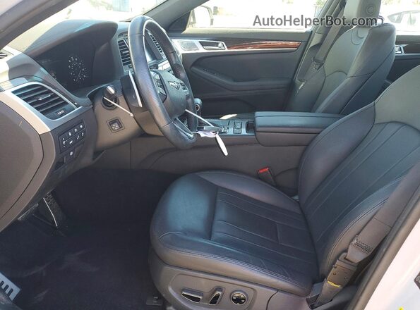 KMTFN4JEXLU337707 2020 GENESIS G80 White Widok wnętrza z przodu