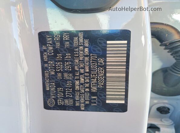 KMTFN4JEXLU337707 2020 GENESIS G80 White Widok komory silnika
