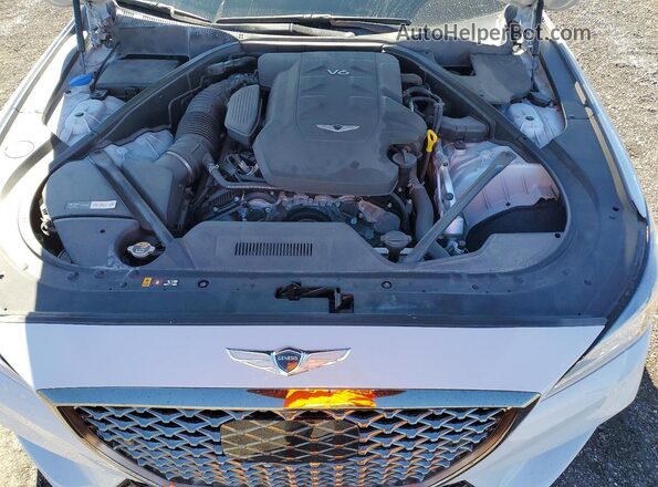 KMTFN4JEXLU337707 2020 GENESIS G80 White Widok wnętrza z tyłu