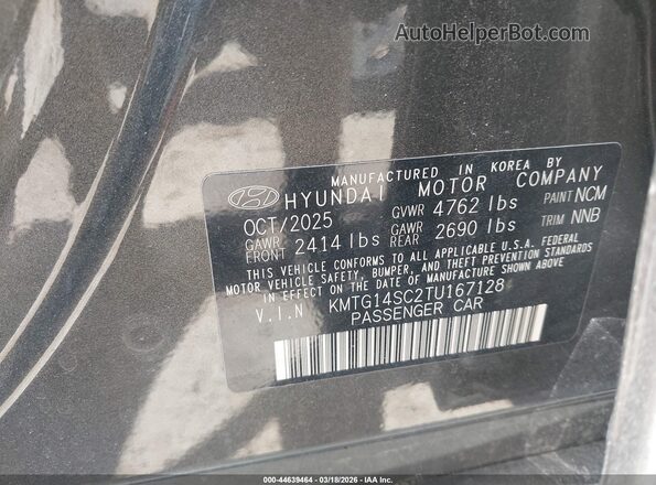 KMTG14SC2TU167128 2026 GENESIS G70 Gray ძრავის განყოფილების ხედი