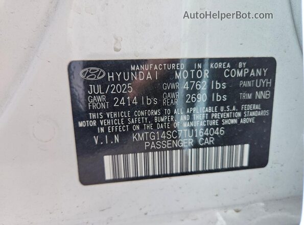KMTG14SC7TU164046 2026 GENESIS G70 White 