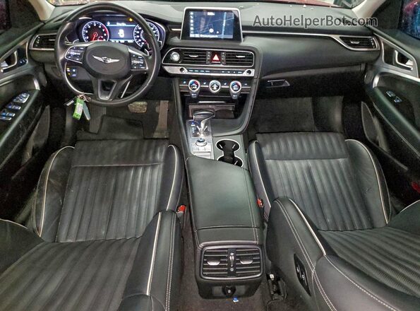 KMTG34LA3MU072893 2021 GENESIS G70 Red Dashboard view