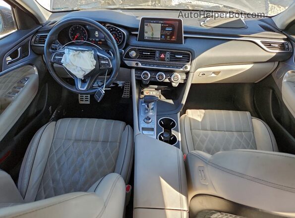 KMTG34LE0KU034585 2019 GENESIS G70 Gray Widok deski rozdzielczej