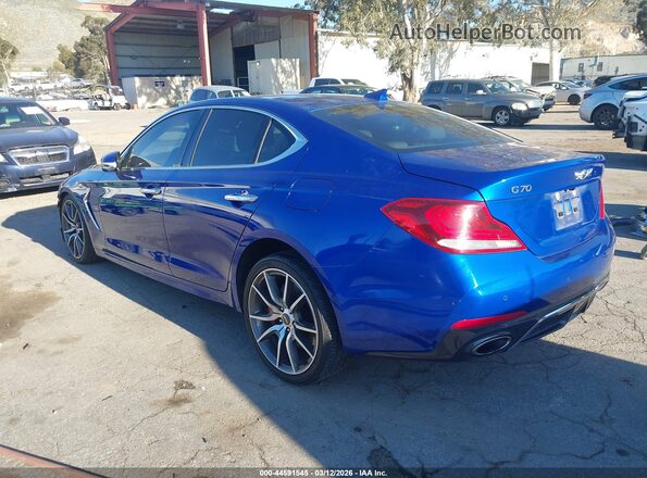 KMTG34LE3KU019790 2019 GENESIS G70 Blue Trasero izquierdo