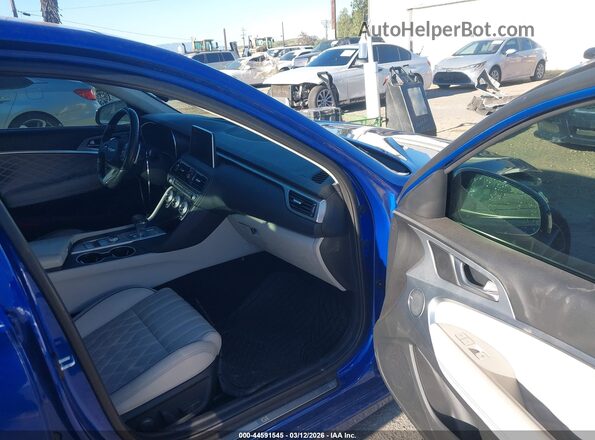 KMTG34LE3KU019790 2019 GENESIS G70 Blue Vista interior delantera