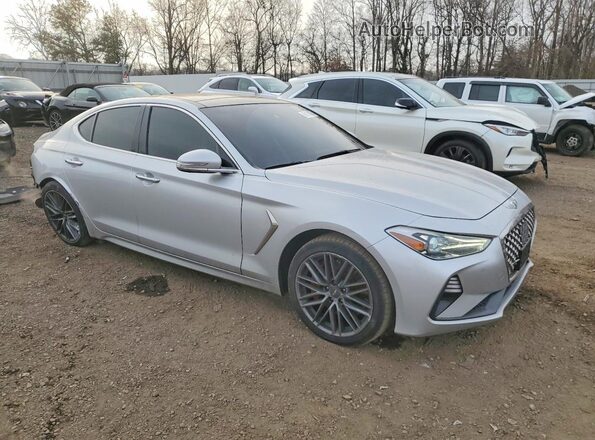 KMTG34LE7KU034955 2019 GENESIS G70 Серебряный Передняя правая четверть