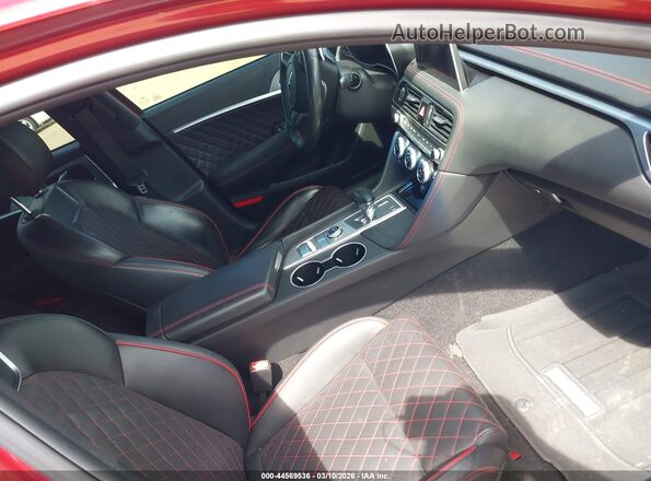 KMTG34LE9MU070942 2021 GENESIS G70 Red წინა სალონის ხედი