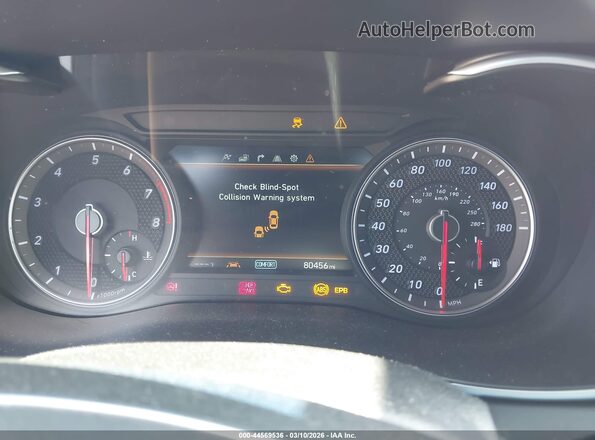 KMTG34LE9MU070942 2021 GENESIS G70 Red უკანა სავარძლების ხედი