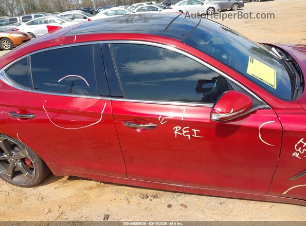 KMTG34LE9MU070942 2021 GENESIS G70 Red უკანა სალონის ხედი