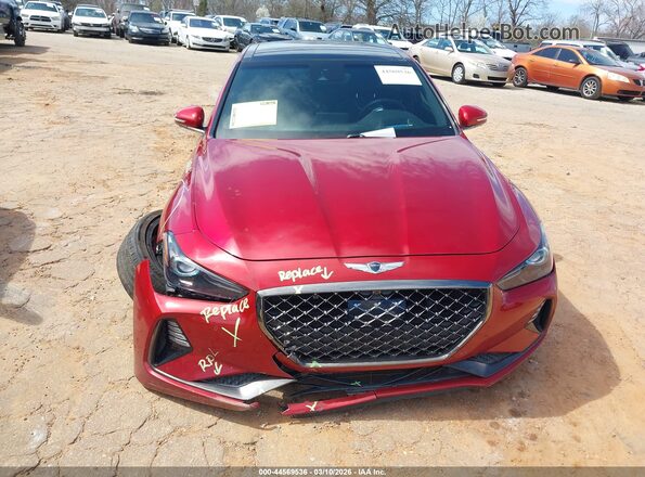 KMTG34LE9MU070942 2021 GENESIS G70 Red ხელსაწყოთა პანელის ხედი