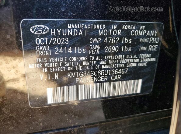 KMTG34SC8RU136467 2024 GENESIS G70 Black ძრავის განყოფილების ხედი