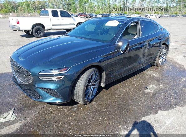 KMTG34SC8SU155641 2025 GENESIS G70 Dark Blue Передняя левая четверть