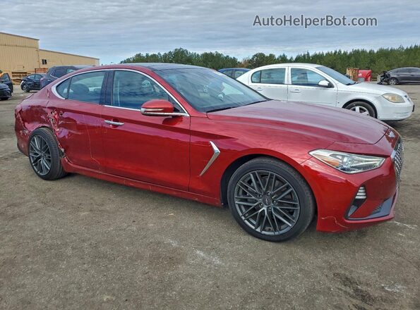 KMTG44LA2KU033044 2019 GENESIS G70 Burgundy Delantero derecho