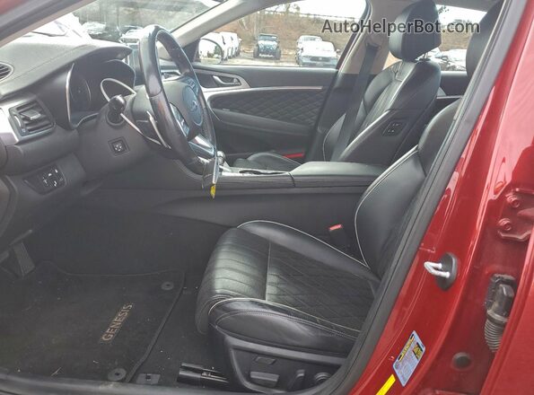KMTG44LA2KU033044 2019 GENESIS G70 Burgundy Vista interior delantera