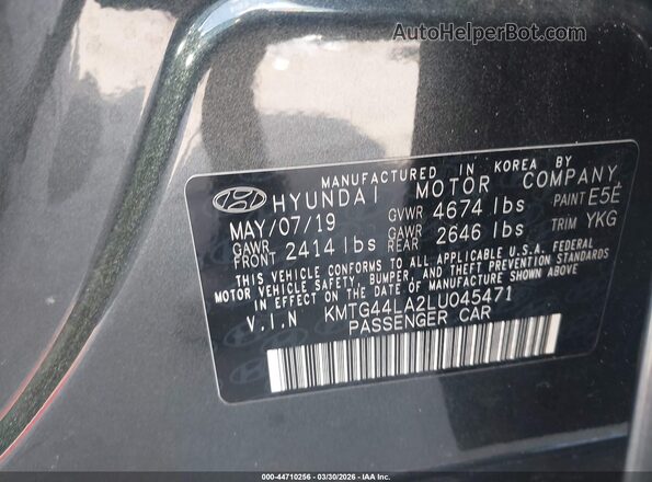 KMTG44LA2LU045471 2020 GENESIS G70 Gray 