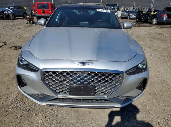 KMTG44LA3KU013112 2019 GENESIS G70 Silver Вид спереду