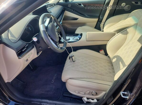 KMTGA4SC7RU222066 2024 GENESIS G80 Black Widok wnętrza z przodu