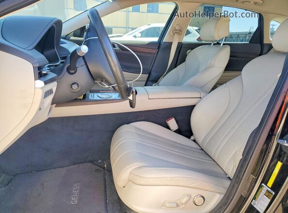 KMTGB4SC5MU078720 2021 GENESIS G80 Black Widok wnętrza z przodu