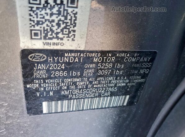 KMTGB4SCDRU227865 2024 GENESIS G80 Silver ძრავის განყოფილების ხედი