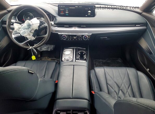 KMTGB4SCXMU063856 2021 GENESIS G80 White Widok deski rozdzielczej