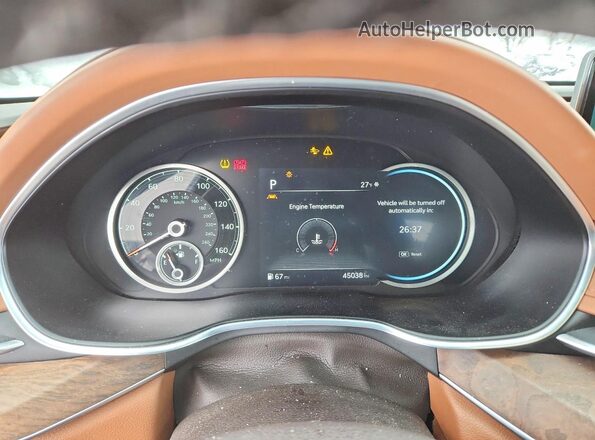 KMTGB4SCXMU083749 2021 GENESIS G80 White Вид щитка приладів