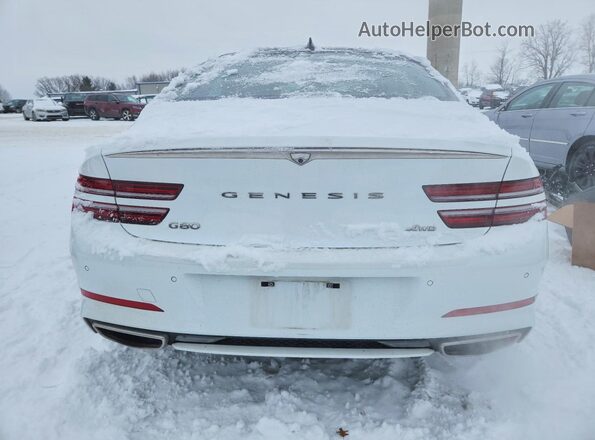 KMTGB4SCXMU083749 2021 GENESIS G80 White Вид ззаду
