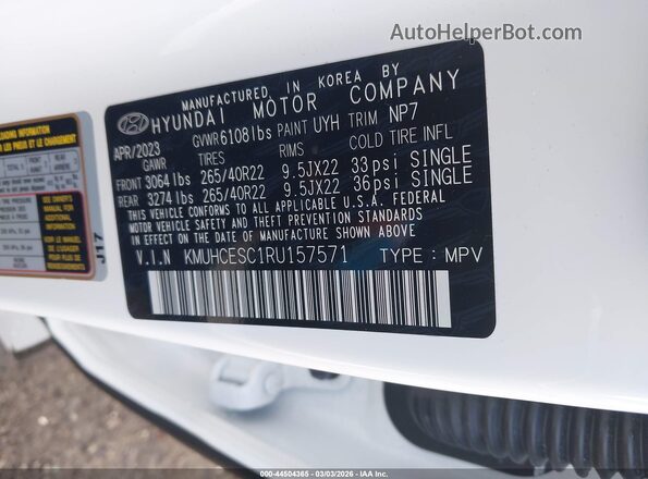 KMUHCESC1RU157571 2024 GENESIS GV80 White Вид підкапотного простору