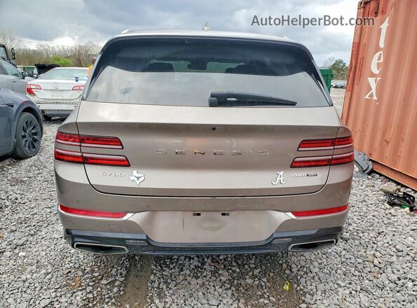 KMUHCESC4MU042827 2021 GENESIS GV80 Tan უკანა ხედი