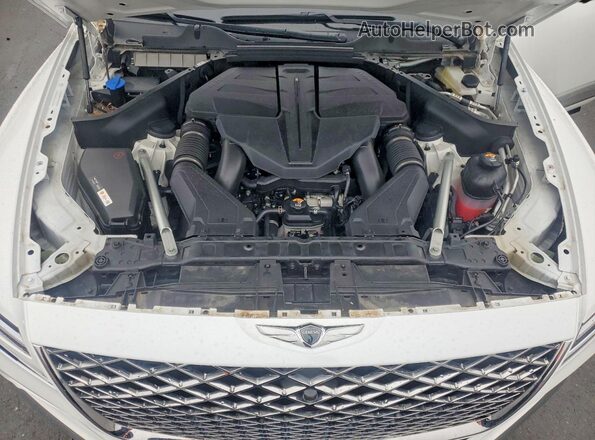 KMUHCESC9RU148536 2024 GENESIS GV80 White Vista del compartimento del motor