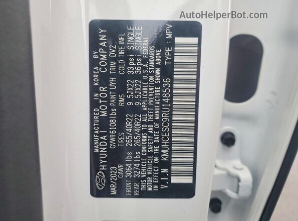 KMUHCESC9RU148536 2024 GENESIS GV80 White Vista interior de 360 grados