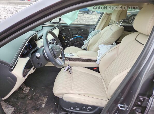 KMUMCDTC0PU109483 2023 GENESIS GV70 Gray Widok wnętrza z przodu