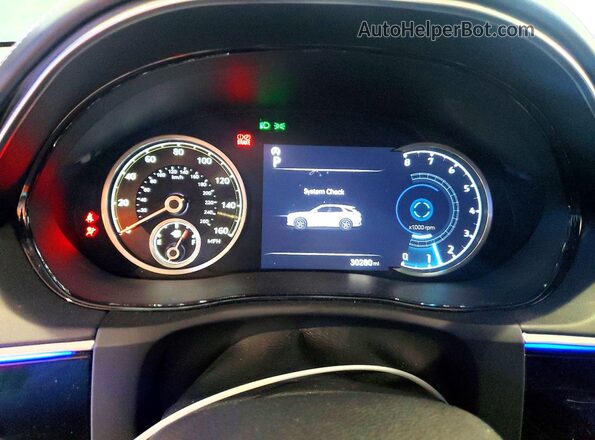 KMUMCDTC9PU080596 2023 GENESIS GV70 Green ხელსაწყოთა პანელის ხედი