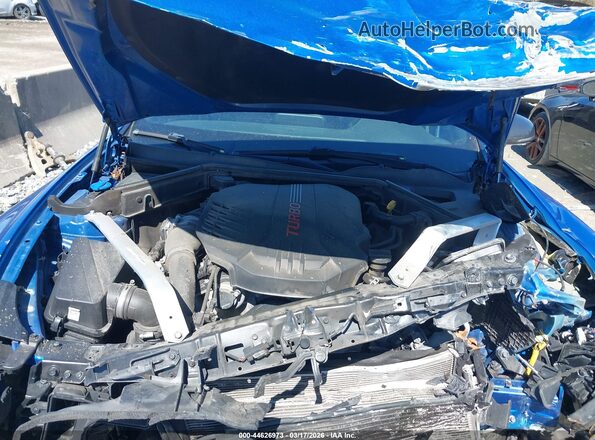 KNAE35LC1M6089173 2021 KIA STINGER Blue Widok z tyłu