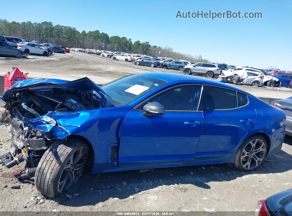 KNAE35LC1M6089173 2021 KIA STINGER Blue Widok wnętrza 360 stopni