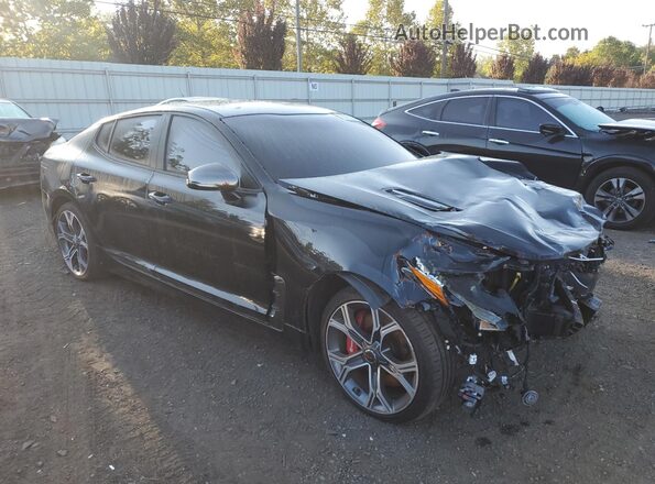 KNAE35LC5K6043715 2019 KIA STINGER Черный Передняя правая четверть