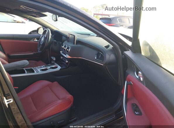 KNAE35LC6M6087922 2021 KIA STINGER Black წინა სალონის ხედი