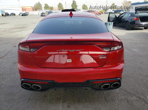 KNAE35LD0N6099252 2022 KIA STINGER Red უკანა ხედი