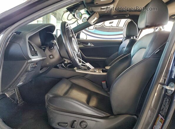 KNAE45LC3M6087910 2021 KIA STINGER Gray Widok wnętrza z przodu