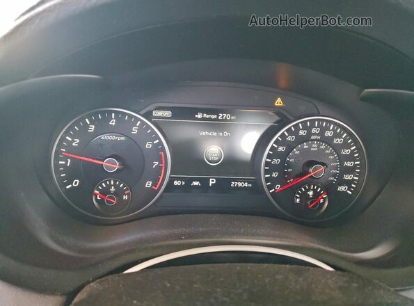 KNAE45LC3M6087910 2021 KIA STINGER Gray Widok zestawu wskaźników
