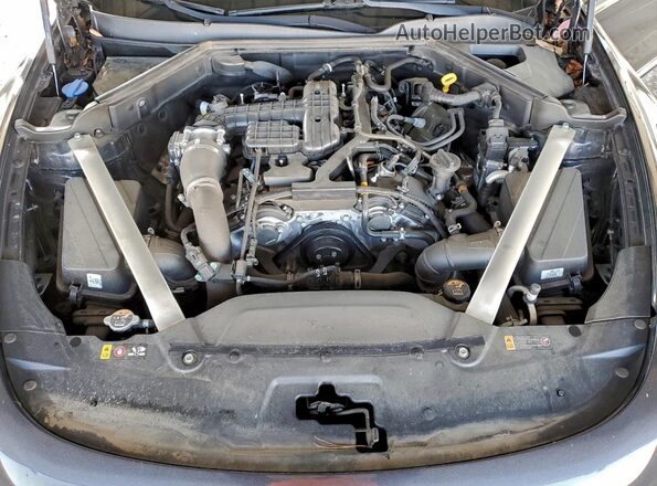 KNAE45LC3M6087910 2021 KIA STINGER Gray Widok wnętrza z tyłu