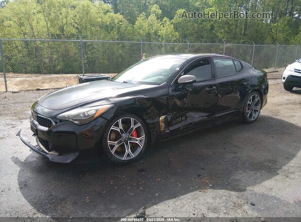 KNAE45LCXJ6011547 2018 KIA STINGER Black Передня ліва чверть