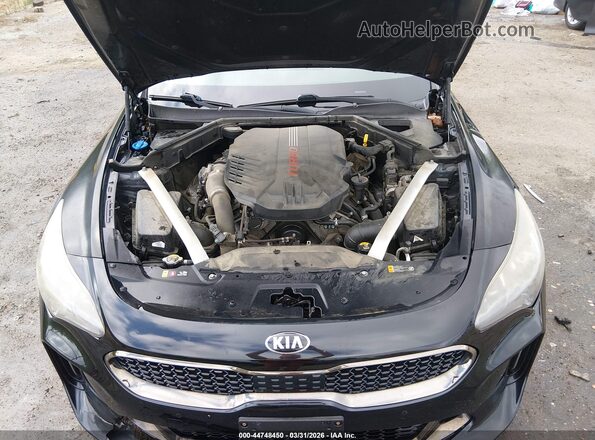 KNAE45LCXJ6011547 2018 KIA STINGER Black Вид ззаду
