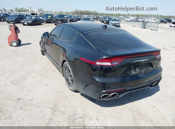KNAE45LCXN6102159 2022 KIA STINGER Black Հետևի ձախ