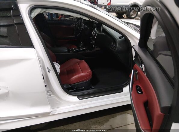 KNAE55LC4J6040488 2018 KIA STINGER White Вид салону спереду