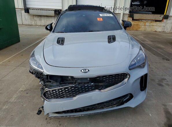 KNAE55LC4M6089646 2021 KIA STINGER Gray Դիմացի տեսք